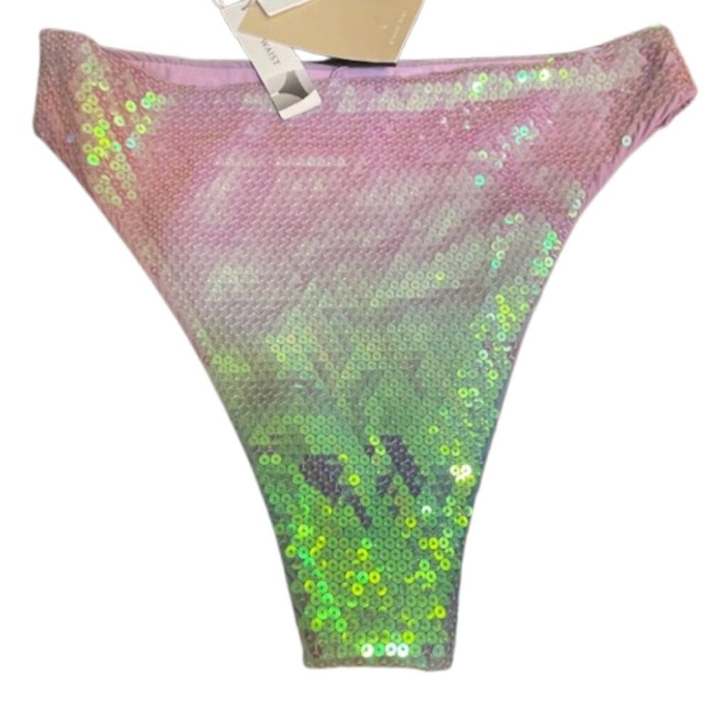 Dannijo X Dillard's Sequin High Cut Bikini Bottom Ombre Multi New Nwt Small — image 4 of 4